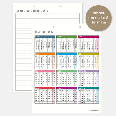 Familienplaner 2025  Refill 6 Spalten