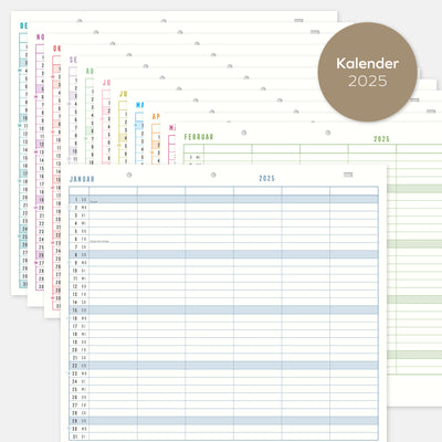 Familienplaner 2025  Refill 6 Spalten